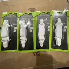 4 X HOME Sheet Grippers 4-pc White Elastic Corner Straps to Secure Bedding
