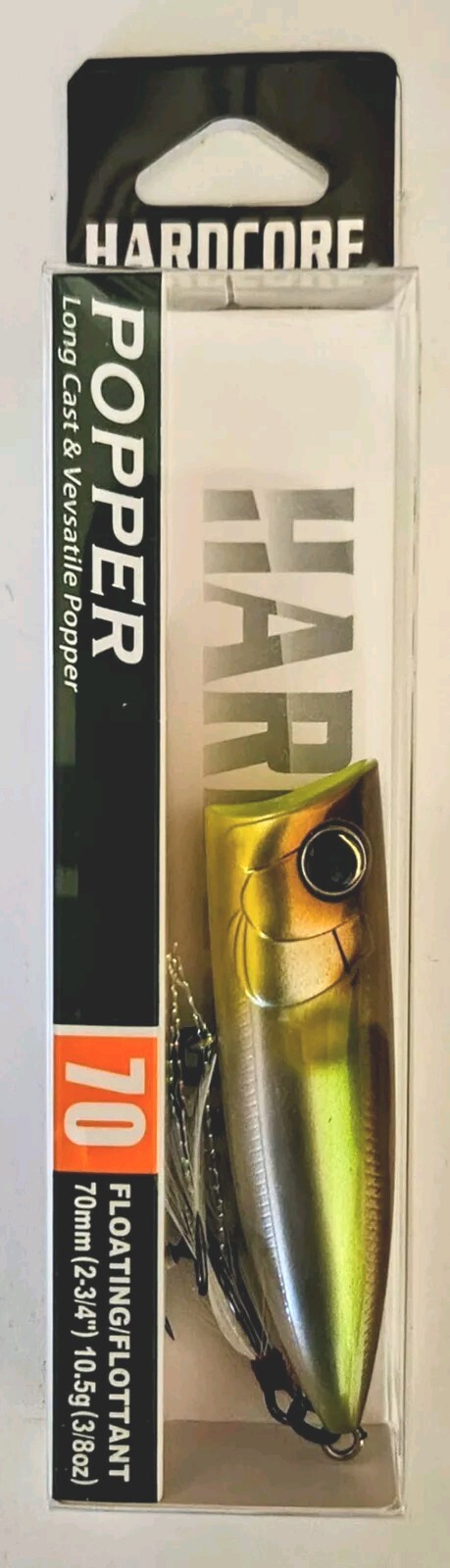 (Set of 2) Duel Hardcore Popper 70F Topwater Lures 3/8oz 2-3/4" Metallic Ght Ayu - Image 8