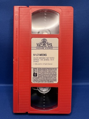 Ultra RARE 9 1/2 Weeks VHS 1986 Uncut Uncensored RED TAPE Rourke Basinger (READ) - Picture 4 of 9