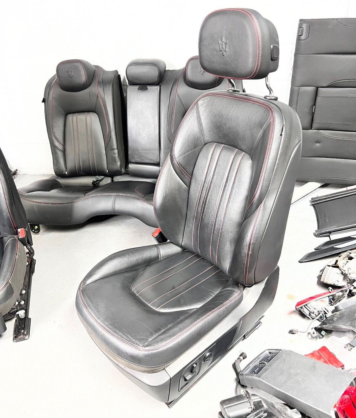 2014-2017 MASERATI GHIBLI S INTERIOR LEATHER INTERIOR SEAT DOOR TRIM BLACK SET