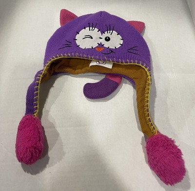 Flipeez Cute Kitty Purple Beanie‎ Hat with Wagging Tail Beanie Flipeez Kitty Purple Beanie Hat with Wagging Tail Skull Cap  main image 4