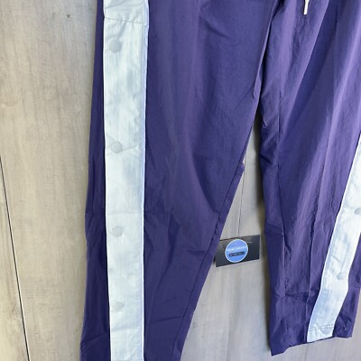 Nike Men's Woven Unlined Basketball Pants Purple White Size Large