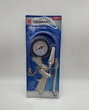 JobSmart Analog Inflator with Air Gun Attachment Air High Flow Nozzle