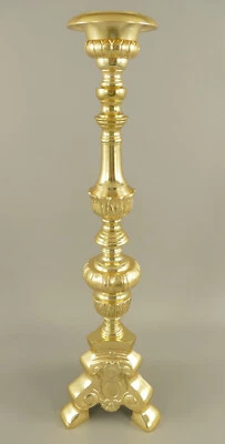 Kirchenleuchter Gold 68,5 cm Antik Barock Alu XL Kerzenleuchter Kerzenständer - Bild 1 von 4