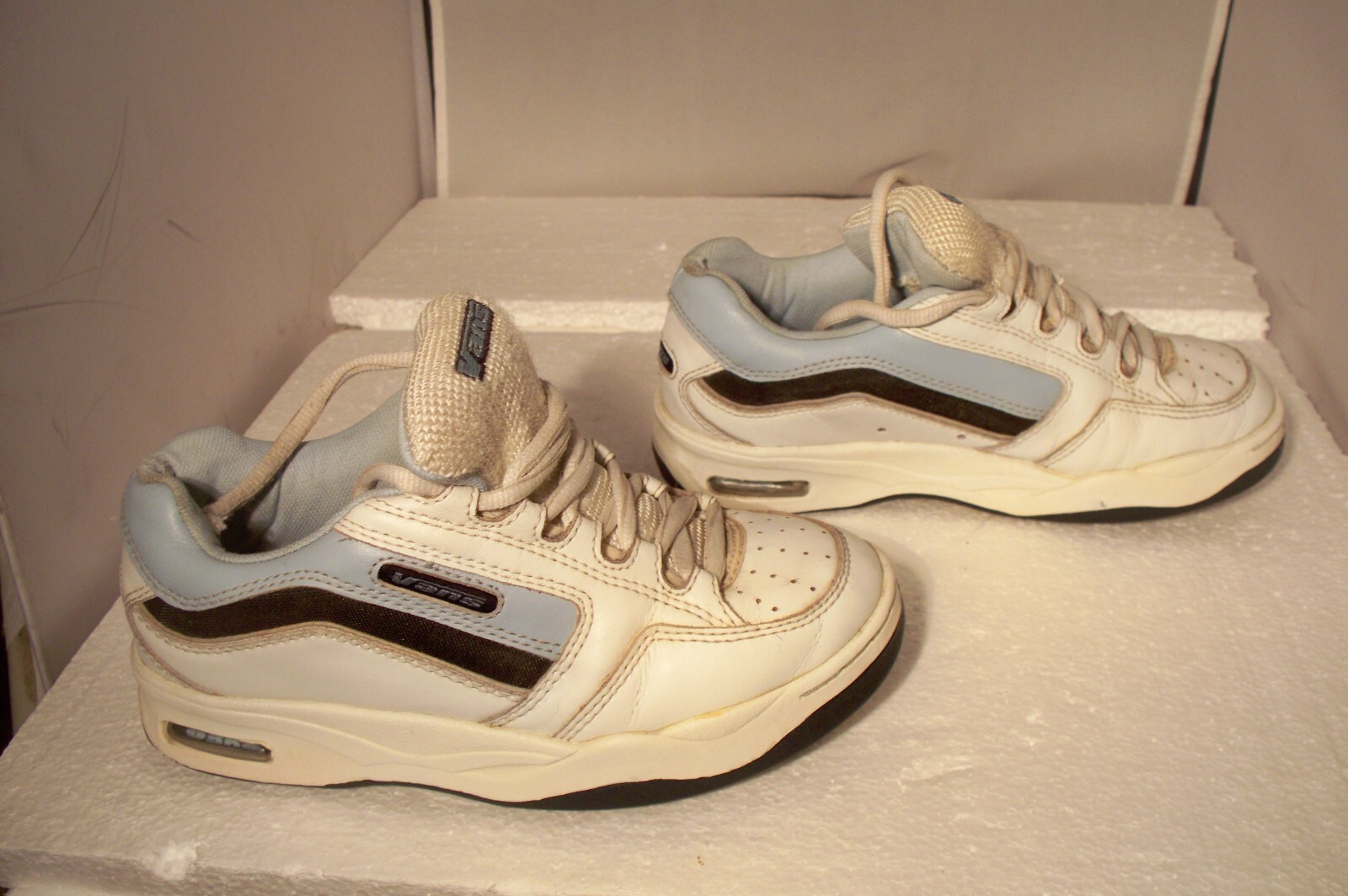 Vintage Vans Fat Tongue Leather Womens Skate Shoes Sz… Gem