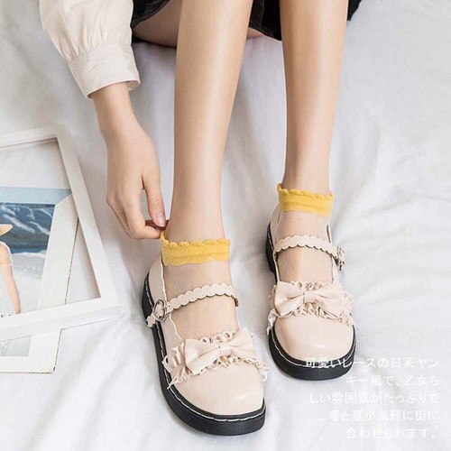 Women Glass Silk Ultra Thin Socks Transparent Sheer Silk Socks Mesh Ankle Socks - Picture 6 of 27