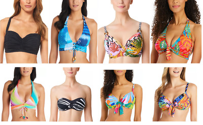 NWT Bleu Rod Beatty Women's Bikini Bandeau Top Multicolor Sz 4-36DD $100 12HL746