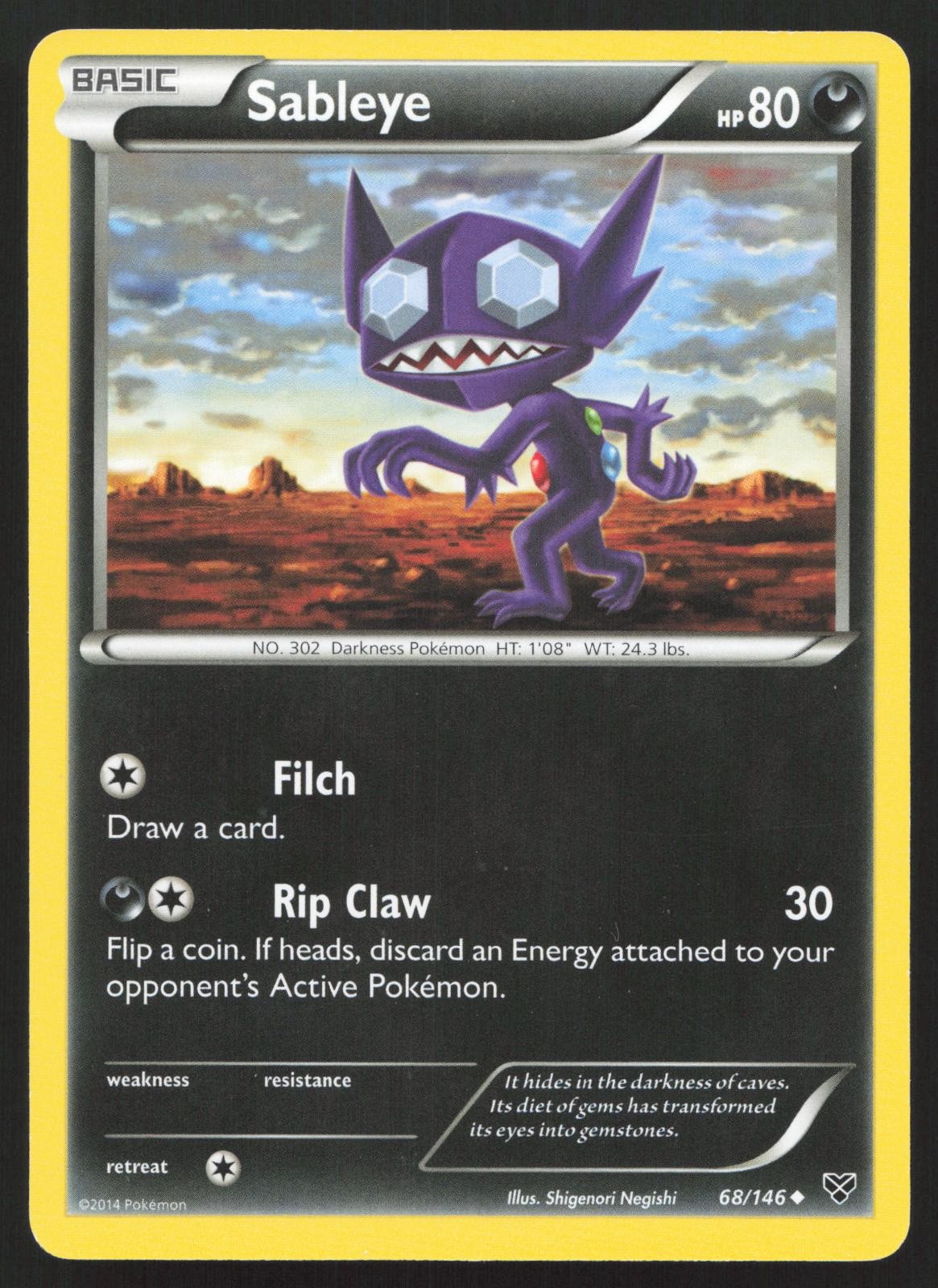 Sableye 68/146 Uncommon XY Base Set Pokemon NM