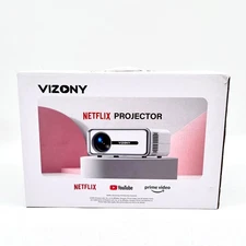 Vizony Projector 4 Inch LCD TFT Display Tech 1920X1080p Full HD - White