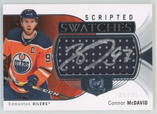2020-21 Upper Deck The Cup Scripted Swatches Connor McDavid Auto 31/35 #SC-CM