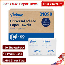 Kleenex Multifold Paper Towels 01890 White 16 Packs/Case 150 Sheets Multi-Fold