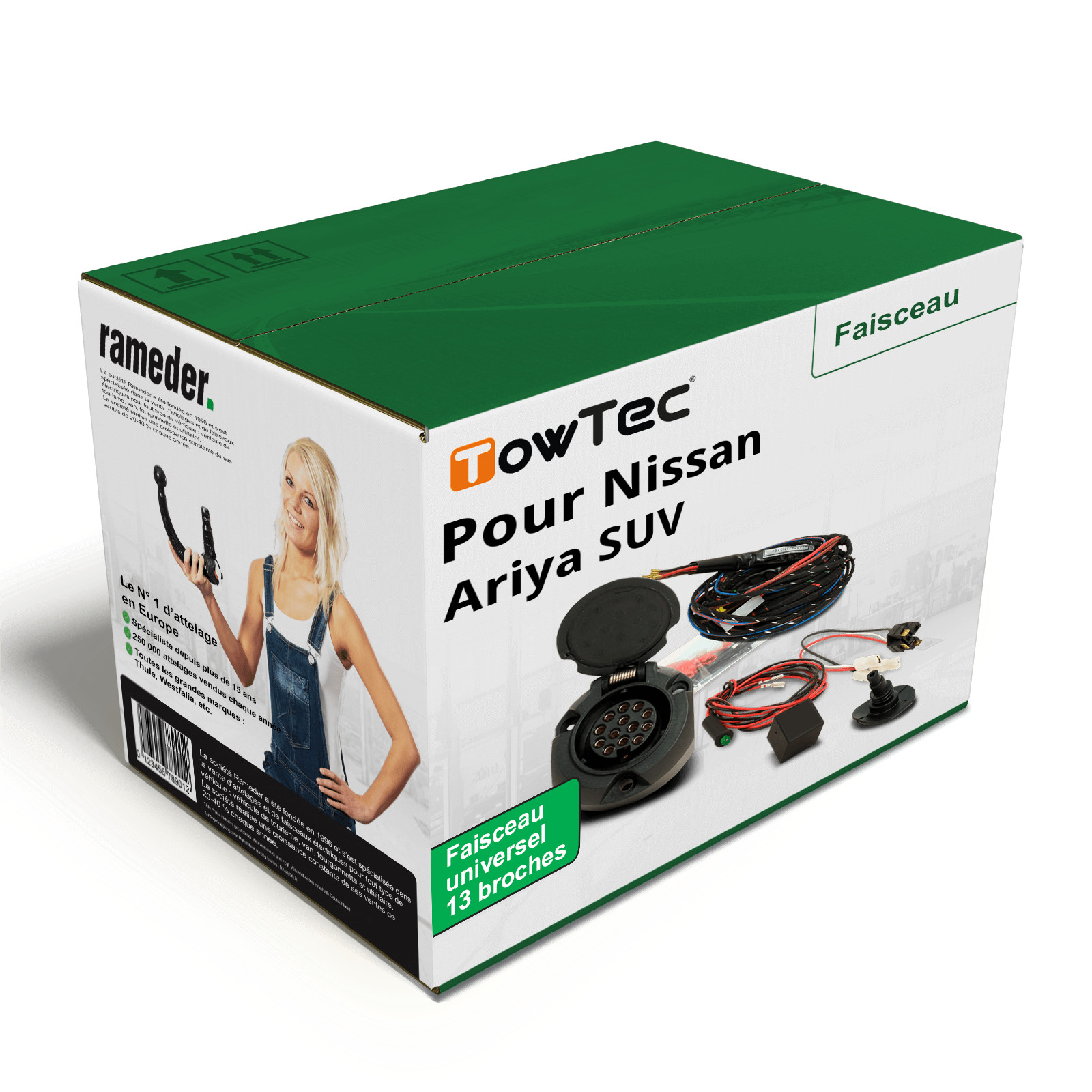 Faisceau attelage NISSAN Ariya 13 broches kit câblage électricité remorque SUV