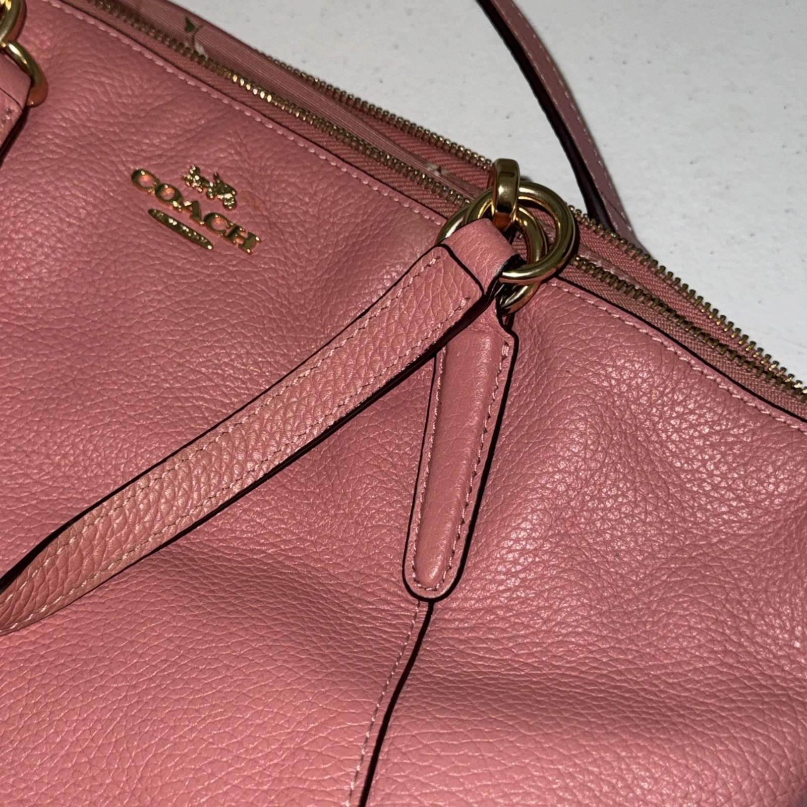 Coach F31077 piccolo Kelsey vintage pelle rosa ciottoli con tracolla Ditsy