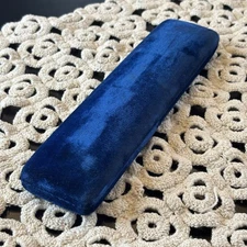 Vintage ROYAL BLUE VELVET Single Bracelet Watch Box Gift Presentation Box