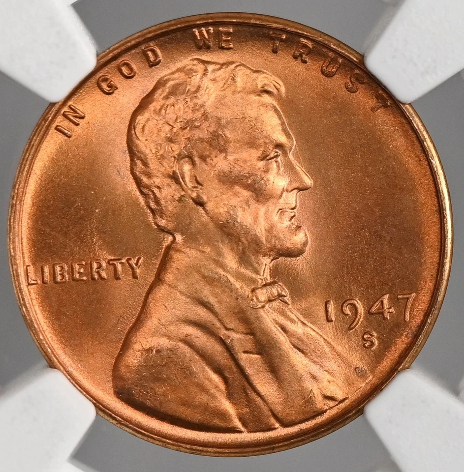 1947-S  1C LINCOLN WHEAT CENT "SAN FRANCISCO MINT" NGC MS67 RD (RED)#8340707-001 - Image 2 of 4