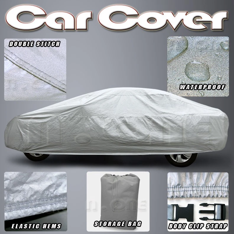 Fit Sedan or Coupe Car Cover Waterproof Surface UV Sun Rain Wind Dust Protection Foto 4 de 4