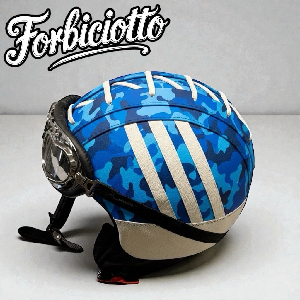 Casco Moto Integrale Vintage - ABS, Omologato DOT/ECE - Con Parasole, Modello Retro Per Uomo E Donna - Taglie M-XXL (Scegli Colore C E Misura XL 61-62cm) - 5