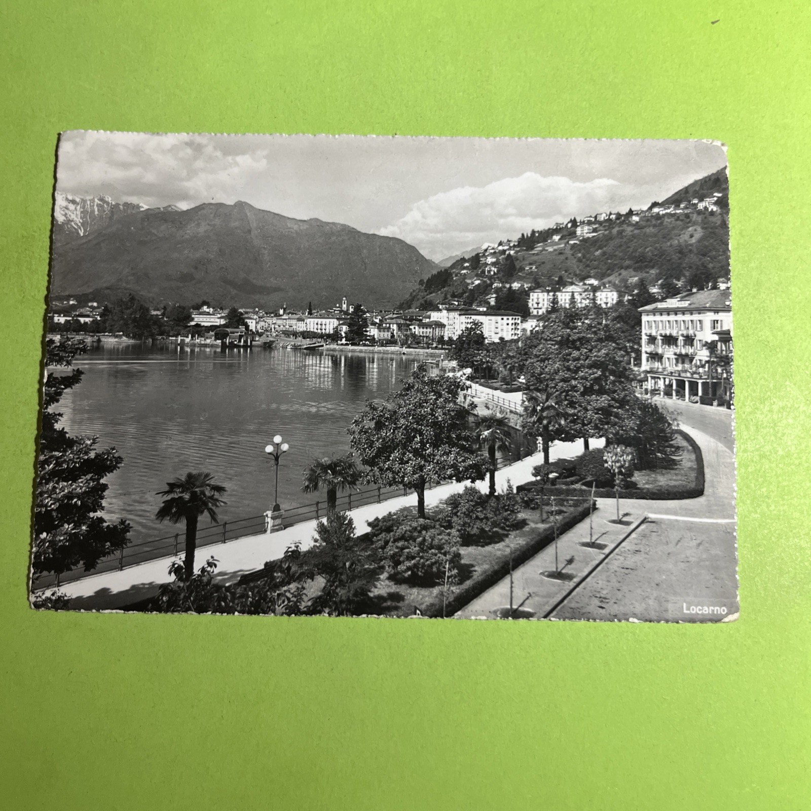 LOCARNO VIAGGIATA  - CARTOLINA BIANCO E NERO - VINTAGE POSTCARD - COLLEZIONE