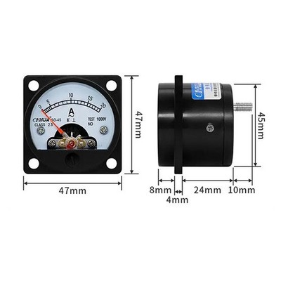 1PC New SO-45 AC Ammeter Pointer     Meter Directly Connect AC 0-20A #fb