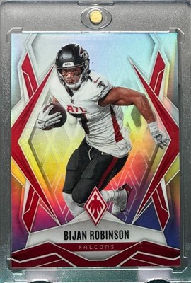 BIJAN ROBINSON RARE HOLO REFRACTOR PRIZM SPORTS CARD FALCONS MINT