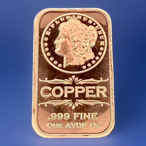 Morgan 1oz .999 Fine Copper Bar | Bundle for Free Shipping + Up to 20% Off!