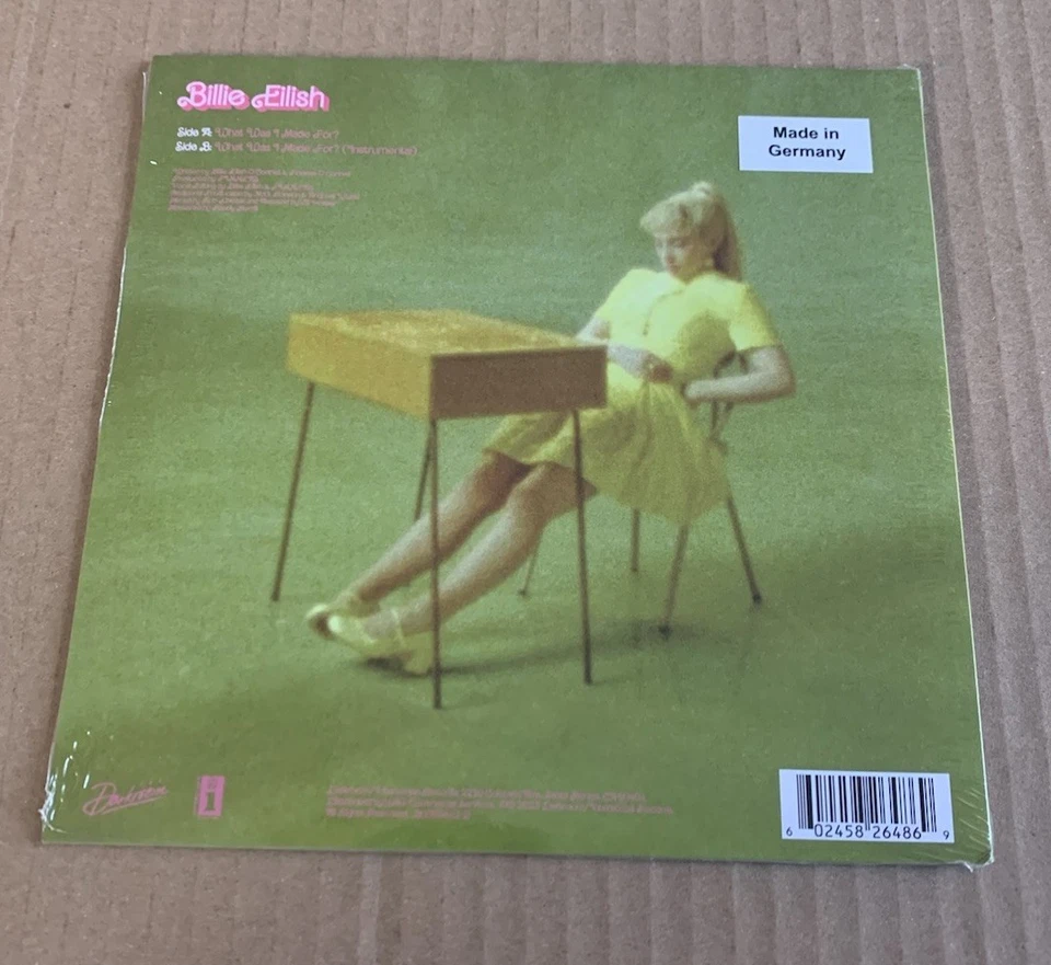 Billie Eilish What Was I Made For? Barbie Pink Vinyl 7" New ✅ Read - Image 2 of 4