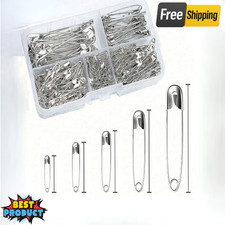 260PCS Durable Safety Pins 5 Assorted Sizes Rust Resistant Sewing Craft Pins Set