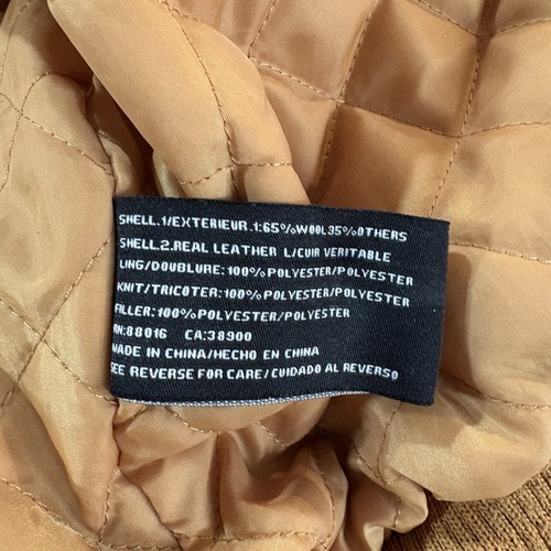 Vintage Pelle Pelle Wolle Leder Bomber Jacke Gr. 3XL Gelb Soda Club Lesen - Bild 21 von 24