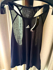 adidas Women s Black Racerback Tank Top M Reg...