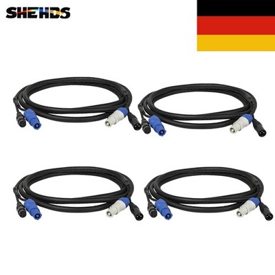 SHEHDS 2/4 Stück 2~3 M DMX Signal Cable and Powercon für Moving head Par Licht