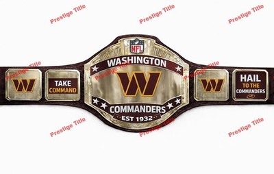Team Washington Commanders championship belt Adult Size 2MM Brass New