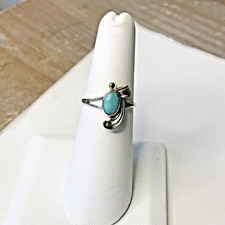 Sterling silver turquoise ring size 6 R223