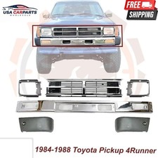 Front Bumper Chrome Grille Assembly Kit For 1984-1988 Toyota Pickup 4runner Front Bumper Chrome Grille Assembly Kit For 1984-1988 Toyota Pickup 4runner