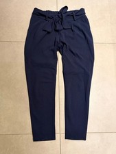 Melitea Stoffhose dunkelblau mit Bindeband On...