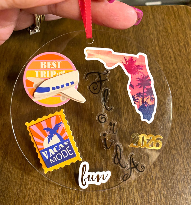 Acrylic FLORIDA VACATION/BEST TRIP 2026 Christmas Ornament 4"