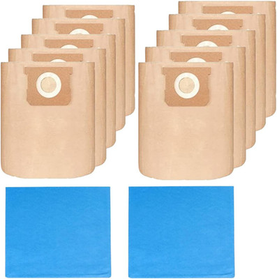 Pack 12(10+2) 19-3100 Vacuum Bags for Stanley Shop Vac 5-6 Gallon Wet/Dry Vacuum