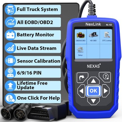 Diesel Heavy Duty Truck Scanner Diagnostic NEXAS NL102 All System For Cummings