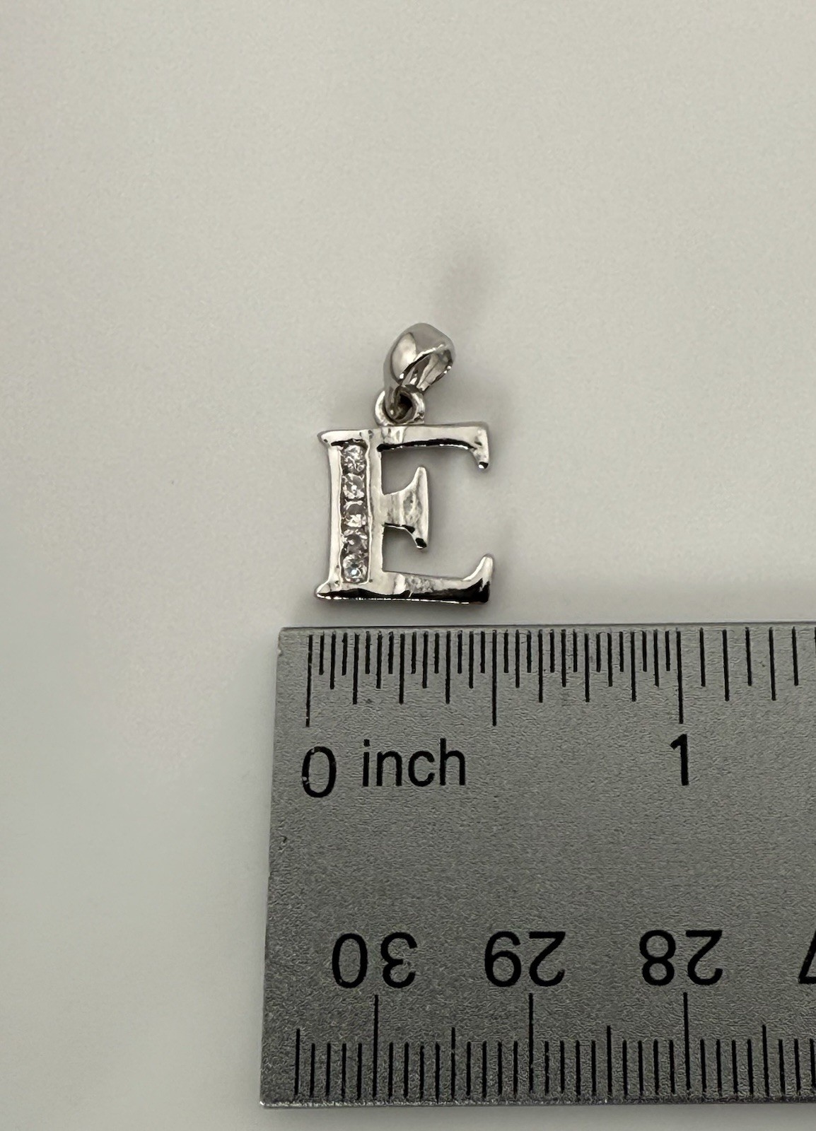 Sterling Silver 925 Initial Monogram “E” Pendant … - image 3