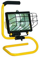 Halogen Worklight with Stand/Handle - 500-Watt Portable Handheld Light - Adju...