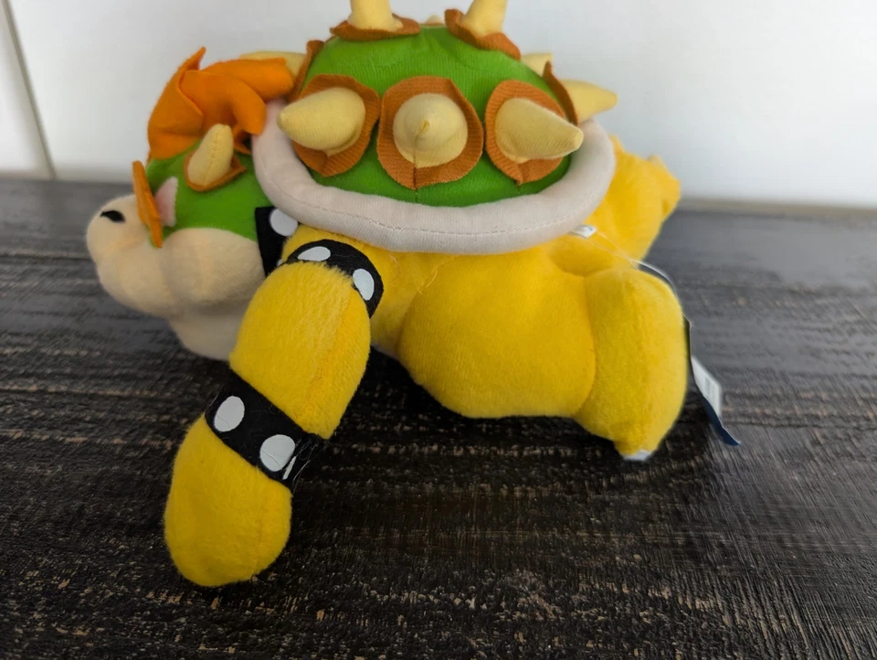 RARO Juguete de Peluche Bowser Super Mario Party 5 Bowser 2011 Nintendo Hudson Etiquetas Suaves Foto 2 de 4