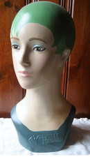 Custom Painted Pixie Cut Mannequin Head Bust - Modern Millinery Hat Wig Stand