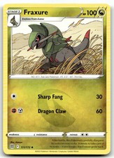 Fraxure 111/172 Uncommon Brilliant Stars Pokemon Moderately Played