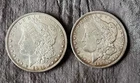 Lot of Two ~ $1 Morgan Silver Dollars ~ 1885 & 1890