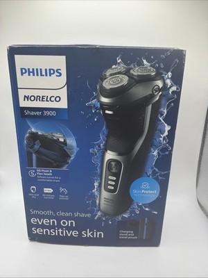 Philips Norelco S3341/92 Shaver 3900 Wet Dry Rotary Charger Storm Blue Open Box