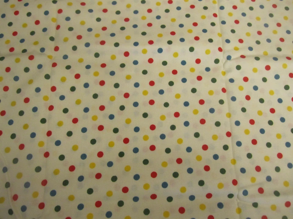 VIg Tela Algodón Gallo Rojo Puntos de Color Primario en Blanco 31" x 44" Foto 3 de 4