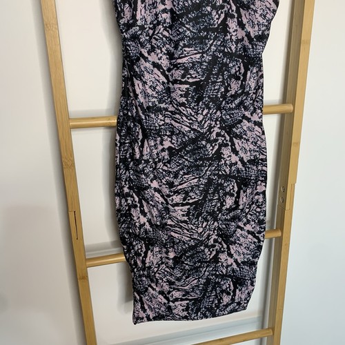 Kookai Size 1 / S Wiggle Stretch Pencil Dress Tie Dye Acid Wash Turtle Neck Y2K - Picture 7 of 8