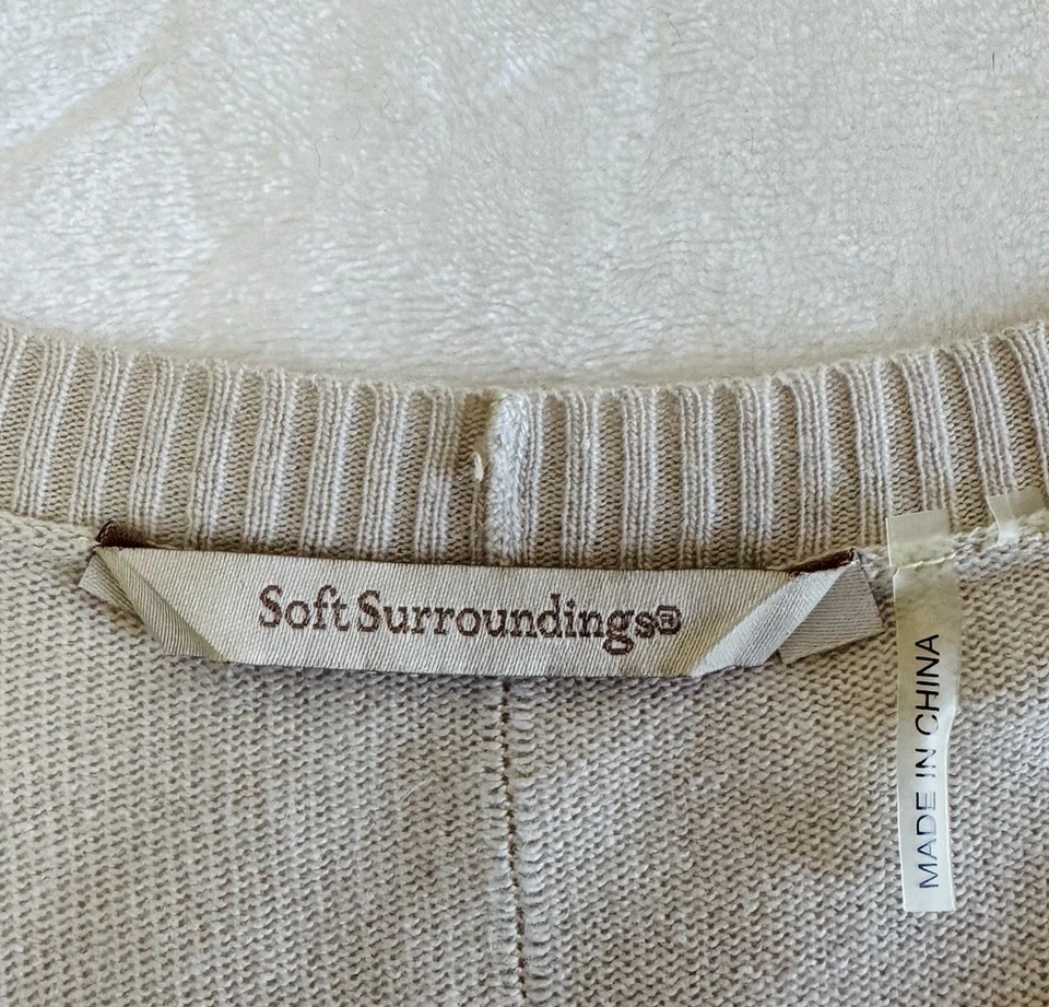 Vestido Maxi Suéter Soft Surroundings Tamanho M Creme Marfim Mistura de Lã Viscose - Imagem 4 de 4