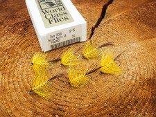6x FULLING MILL YELLOW MAYFLY FLIES (SIZE 8)