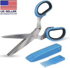 5 Blade Herb Scissors Kitchen Herbs Shears Cutter Set Multipurpose Cutting Shear