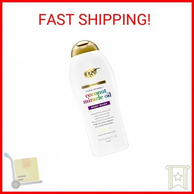 OGX Extra Creamy + Coconut Miracle Oil Ultra Moisture Body Wash, 19.5 Fl Oz